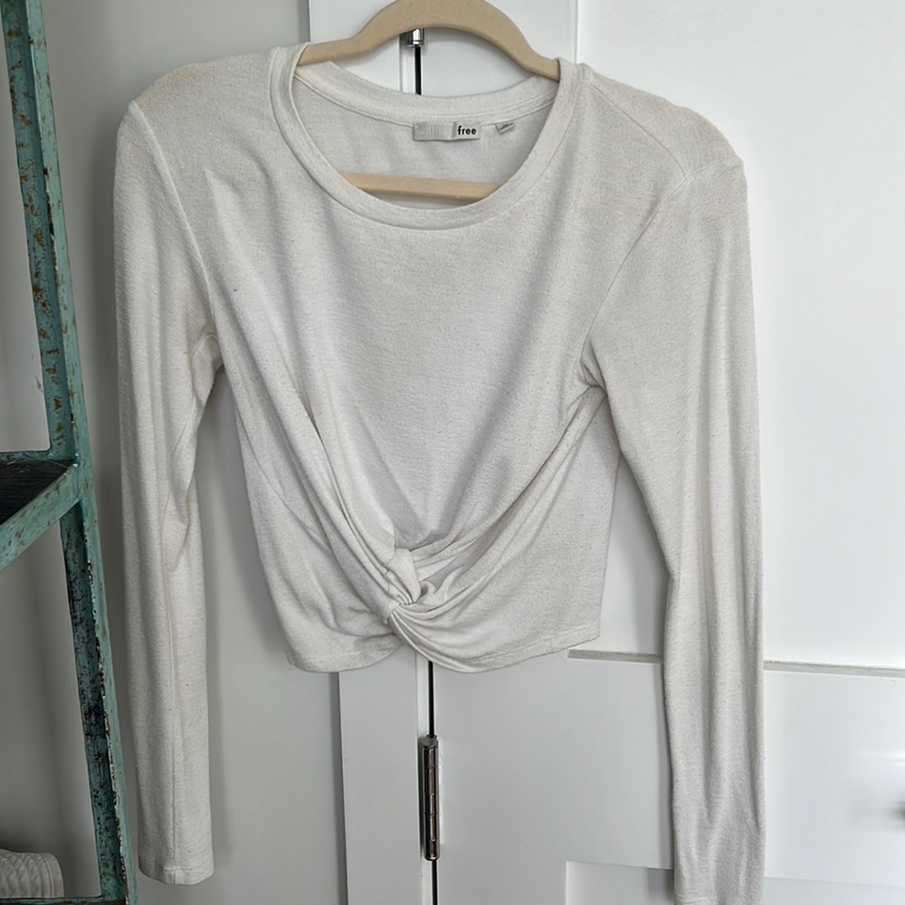 Wilfred Free - White long sleeve crop